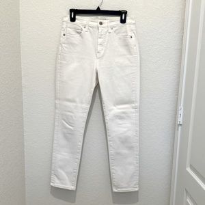 Uniqlo White High Rise Skinny Ankle Jeans